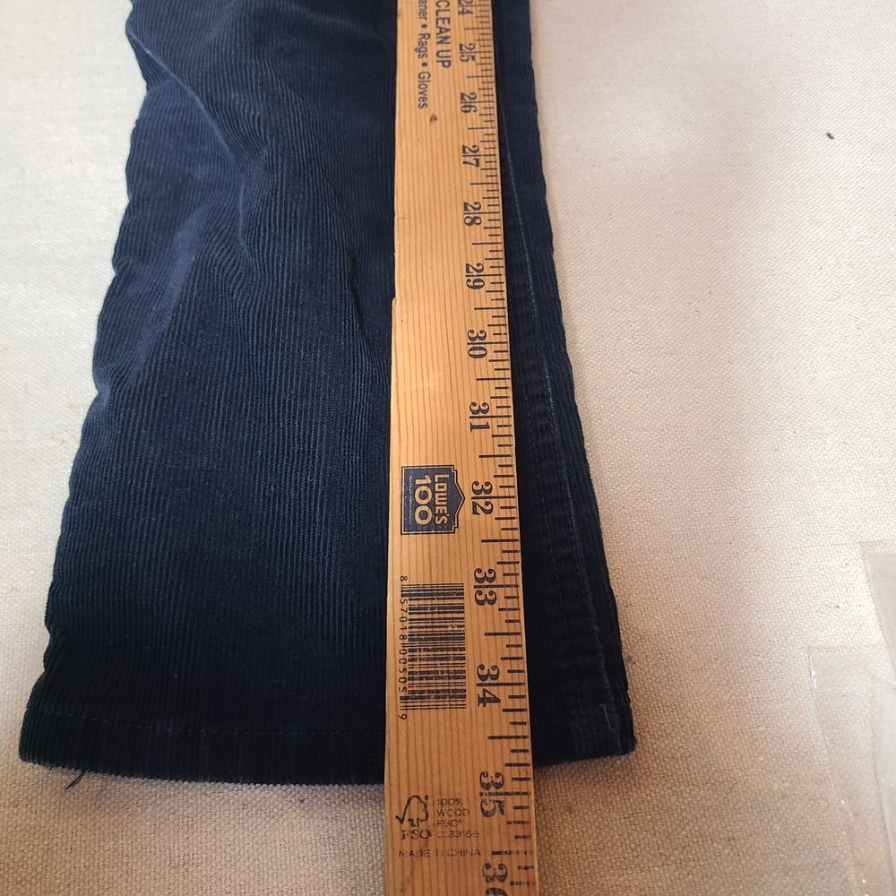 J Crew Favorite Fit Black Corduroy Pants Low Rise Skinny Fit Retro 90s Size 0T - Picture 14 of 15